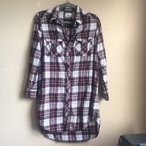 Aritzia Flannel Shirt Dress